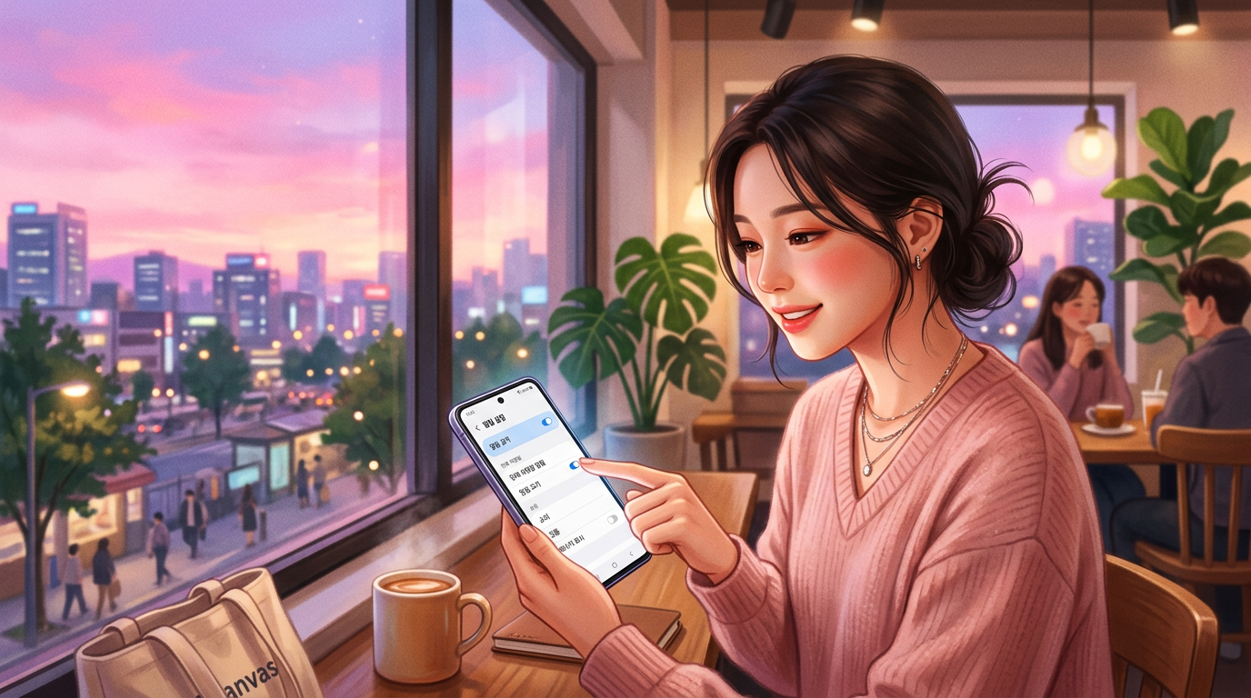 채팅 알림을 설정하는 모습