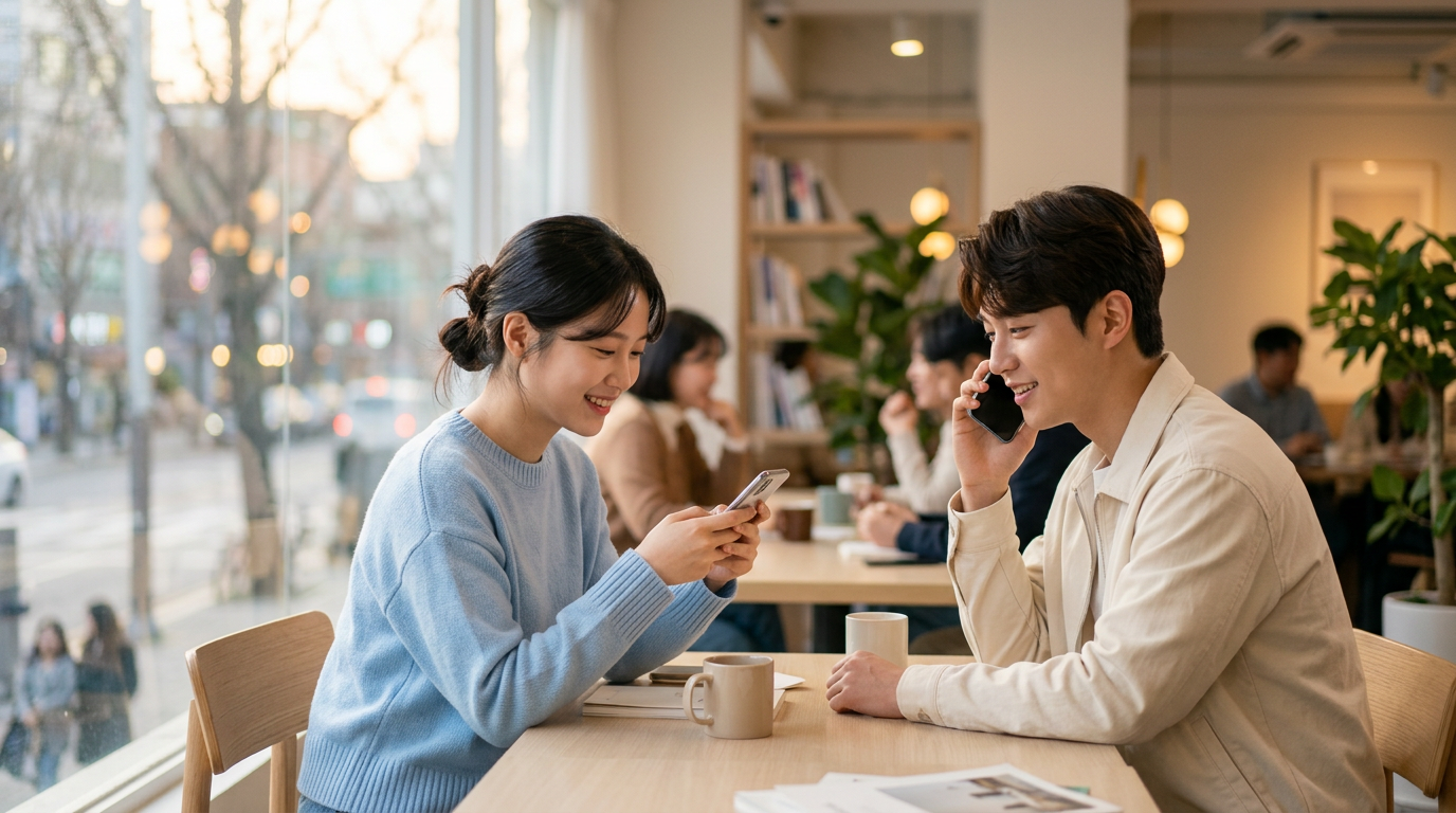 랜덤채팅과 음성채팅의 차이, 상대보다 대화 수단 대표 이미지