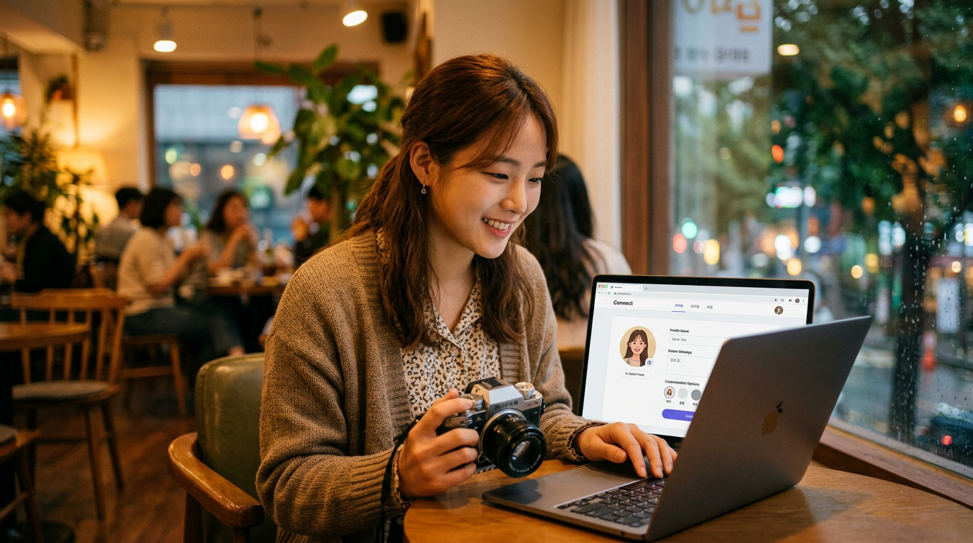 세이클럽 프로필 설정 화면